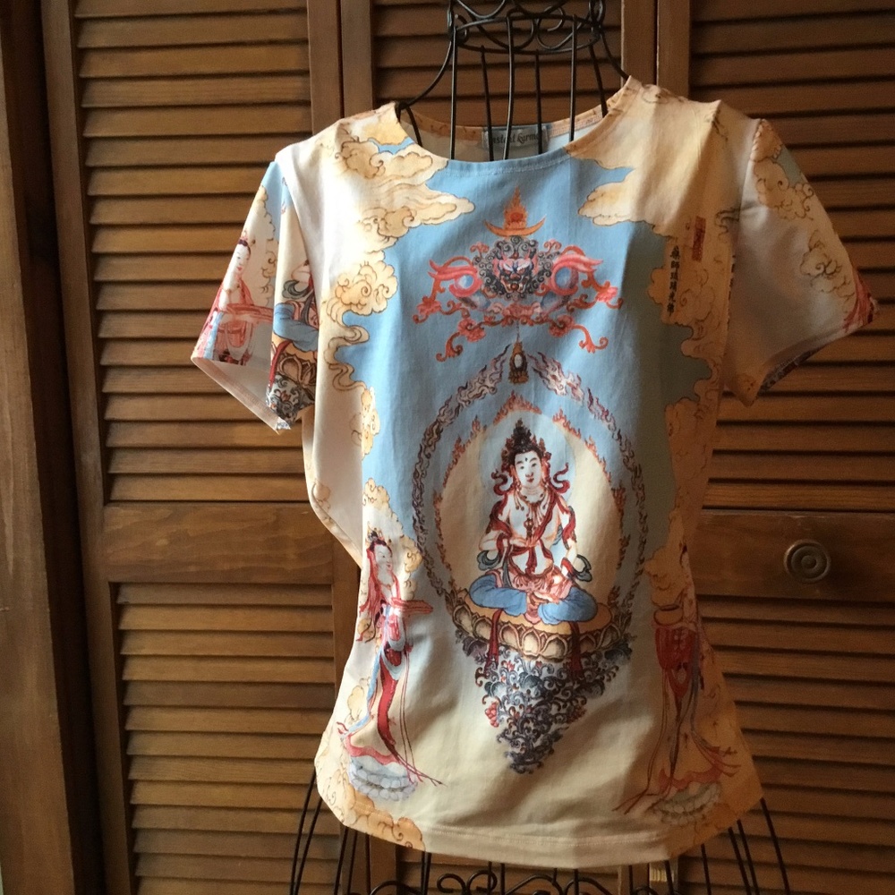 INSTANT KARMA TOP LG POLY SPANDEX SHORT SLEEVE